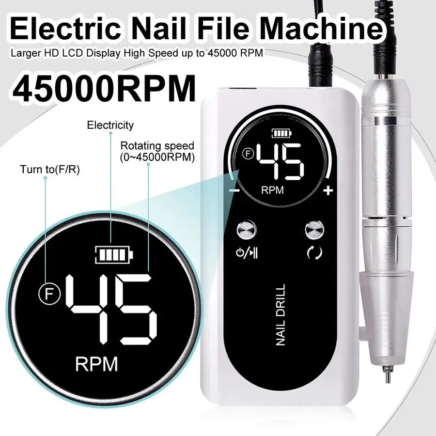 Portable Nail file Machine