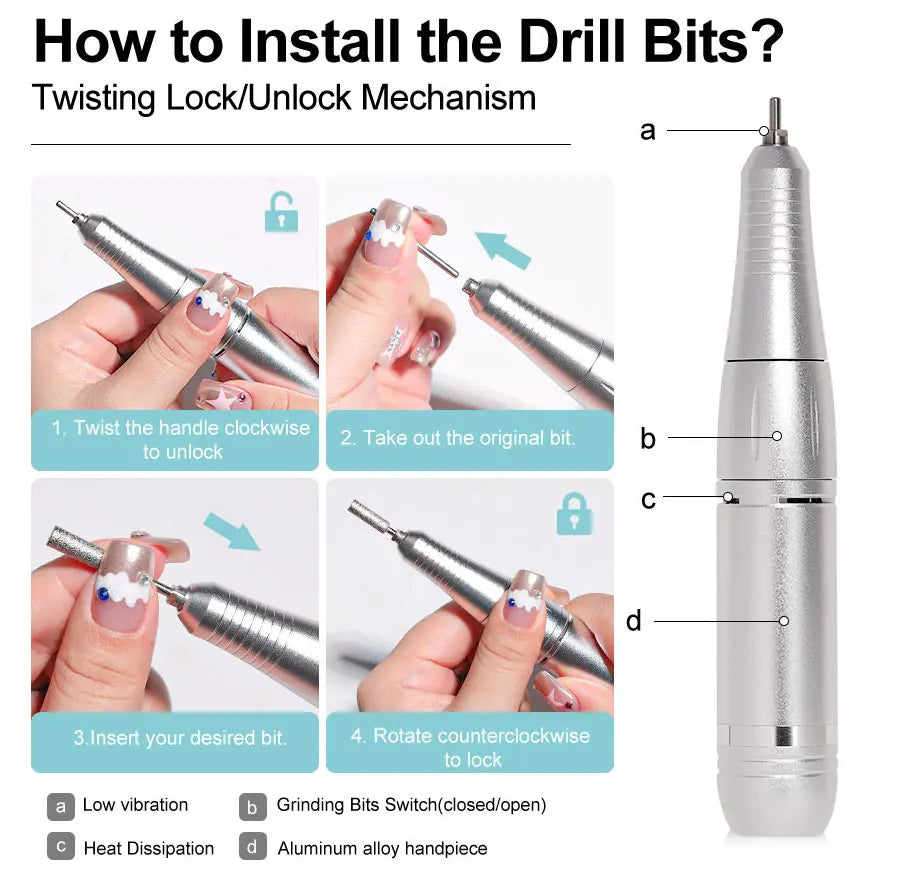 Portable Nail file Machine