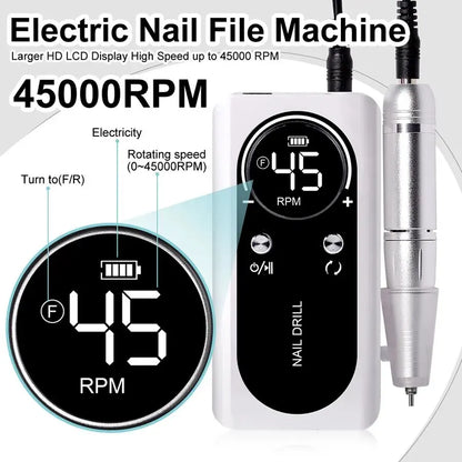 Portable Nail file Machine